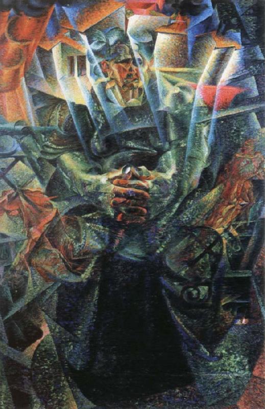 Umberto Boccioni materia oil painting picture